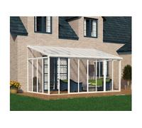 Pergola fermée 15.1m² blanc 703992