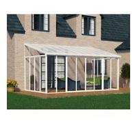 Pergola fermée 15.1m² blanc 703992