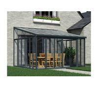 Pergola fermée 15.6m² gris anthracite 703991