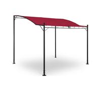 Uniprodo Pergola inclinée rouge vin - 2,6 x 3 m UNI_GAZEBO_ 3X2.5R