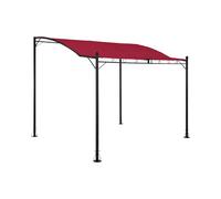 Pergola inclinée rouge vin - 2,6 x 3 m | Uniprodo