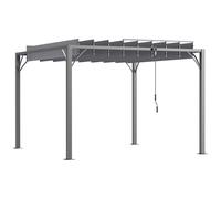 Pergola lames orientables dim. 2,9L x 2,95l x 2,13H m structure alu. acier époxy polyester gris 290x295x213cm Gris