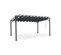 IDMarket - Pergola Lames orientables 3x4 M Gris Anthracite