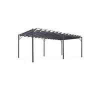 IDMarket - Pergola Lames orientables 3x6 M Gris Anthracite