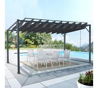 Pergola Lames Orientables Cefalu 3x4 M Gris Anthracite Gris