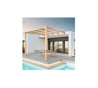 Pérgola laminada adosada de