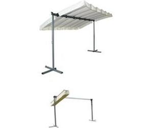 Pergola marquise autoportante manuelle acier Habrita PER2535M 3,60 x 2,50 m