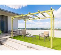 Pergola Massive En Bois Tours 600 X 300 Cm - Maderland Multicolore