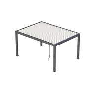 Pergola Mira 3x4 Solar Alu/Lames - Graphite/Blanc