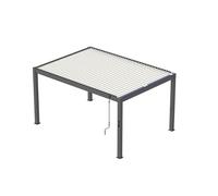 PROLOISIRS Pergola Mira 3x4 Solar Alu/Lames - Graphite/Blanc