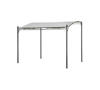 Happy Garden Pergola murale Nice Acier anthracite Toile polyester 180 g/m² beige déperlante