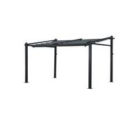 Pergola murale 3 × 4m FREJUS grise - structure aluminium