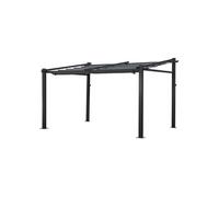 Pergola murale 3 × 4m FREJUS grise - structure aluminium