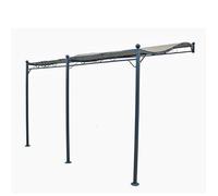 WERKA PRO Pergola Murale en Acier Époxy - 3 x 4 m - Voile et Toile d'Ombrage - Structure Robuste et Élégante - Adaptée à Toutes Terrasses - Fixation Murale Sécurisée - Usage Extérieur