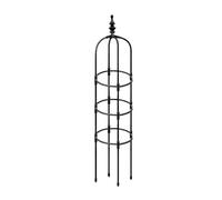 Pergola obélisque à tour, support de tube noir en acier inoxydable | treillis de support de vis grimpante haute et légère 850 G d'assemblage simple modulaire utilisé pour