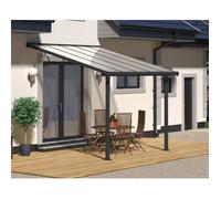 Pergola Olympia 3x3 - PALRAM - Gris - Aluminium - Polycarbonate - Résistante aux intempéries