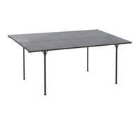 Outsunny Pergola Rigide alu. Polycarbonate 500 x 299 x 195/223 cm pavillon de Jardin abri de Voiture Gris