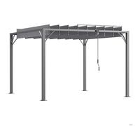 Pergola Lames Orientables 2,9 X 2,95 X 2,13 M Alu Acier Polyester Gris Gris