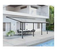 Pergola adossée Olympia 3 x 7,30m gris