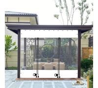 Pergola Panneau De Bâche Transparente,Extérieur Rideaux De Bâche Transparente avec Porte À Fermeture Éclair,Pergola Gazebo Patio Carport Panneau De Bâche Claire Blanche,W×H-160x200cm(5.2*6.6ft)