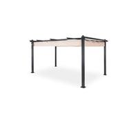 Blumfeldt Pantheon 3x4 Pergola 3x4m Aluminium Parasol Polyester Beige