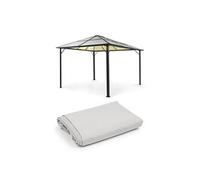 Pergola Panthéon Solid Sky Ambient Solar 3x4 m - Gris clair