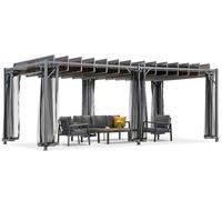 Pergola Paros 3x6m Anthracite avec moustiquaire Garden Point