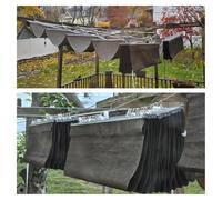 Pergola rétractable avec toit ondulé résistant aux UV pour extérieur, terrasse, terrasse, auvent réglable pour une meilleure protection solaire