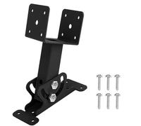 Pergola Roola Rerser Bracket Bracket Kit de Support de Toit en Acier en Carbone réglable pour 4x4 et 4x6 poutres en Bois Noir Support Durable en revêtement en Poudre