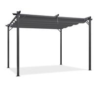 Pergola toit rétractable 4 pieds 3x4 M tonnelle gris anthracite