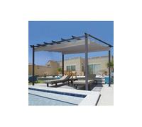 Pergola Toit Rétractable 4 Pieds 3x4 M Tonnelle Taupe