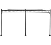 Pergola Tonnelle Adossée En Métal - 3 X 4 M - Gris Gris