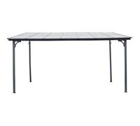 Pergola tonnelle adossée ""Marvin"" - 4 x 3 m - 423 x 298 x 243 cm - Gris foncé