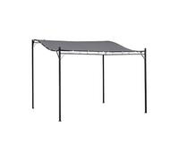 Outsunny Pergola tonnelle de jardin métal 297×297×250 cm Gris