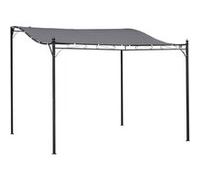 Outsunny Pergola tonnelle de jardin métal 297×297×250 cm Gris