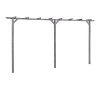 vidaXL Pergola 400x40x205 cm Bois de pin imprégné Résistante aux intempéries Design moderne Gris