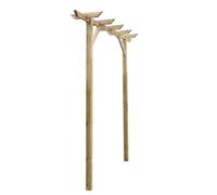 Pergola - VIDAXL - Bois Brun - 200x40x205 cm - Base stable pour plantes grimpantes - Facile à assembler
