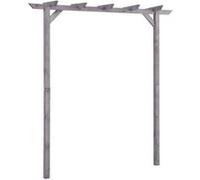Pergola - VIDAXL - Bois de pin imprégné - Gris - 200x40x205 cm - Résistante à la pourriture Blanc G