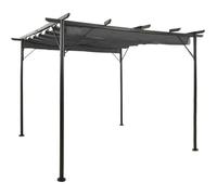 vidaXL Pergola Toit rétractable Acier enduit de poudre 3x3 m Anthracite