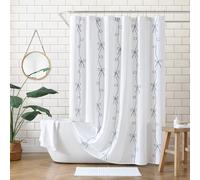 Peri Home Rideau de Douche en Tissu 100% Coton pour Salle de Bain, 183 x 183 cm, nœuds Bleus