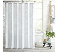 Peri Home Rideau de Douche en Tissu Chenille en Coton Blanc 183 x 183 cm
