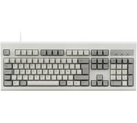 PERIBOARD-106M, Clavier Style R?tro, Filaire USB pour Windows - Touches Ergonomiques Incurv?es, Couleur R?tro Classique Gris/Blanc, Belge AZERTY