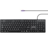 Periboard-117P Clavier Filaire Ps/2 Pleine Grandeur, Impression Large, Durable, Compatible Avec Windows, Noir Classique, Qwerty Britannique