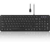 Periboard-213C Clavier Filaire Silencieux Usb-C Ciseau ¿ 36,8 X 12,9 X 1,9 Cm ¿ Design Compact Avec Pavé Numérique ¿ Noir ¿ Us Anglais