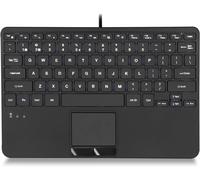 Periboard-425 Mini Clavier Usb Filaire Américain Avec Pavé Tactile, Touches Ciseaux De Type X, Rétroéclairé, 2 Concentrateurs Usb, Compact 29 X 18 X 2,8 Cm, Anglais Américain