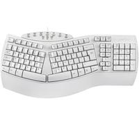 Periboard-512 Clavier Filaire Ergonomique Naturel Divisé Avec 7 Touches Multimédia Blanc