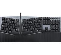 Periboard-535Bl Clavier Mécanique Filaire Et Ergonomique - Full-Size - Touches Clicky Bleues À Profil Bas - Macro Programmables - Compatible Avec Windows Et Mac Os X - Layout Azerty Français