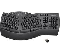 Periboard-612 Clavier Ergonomique Sans Fil Avec Double Mode 2,4 G Et Fonctions Bluetooth, Compatible Avec Windows 10 Et Mac Os X System, Noir, Disposition Britannique