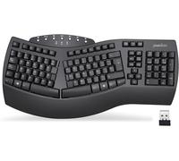 Periboard-612 Teclado Ergonómico - Diseño Dividido - Inalámbrico De 2,4 Ghz Y Bluetooth - Para Windows Y Macos - Negro - Disposición Qwerty Español Con Ñ