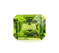 Péridot naturel - Pierre de naissance du mois d'août - Excellente coupe de carreaux - Certifié par le laboratoire - Pierre précieuse en vrac d'excellente qualité pour homme ou femme (poids de la